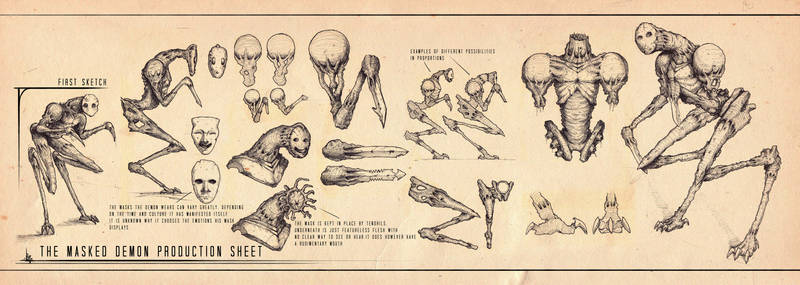 Masked demon - Production sheet