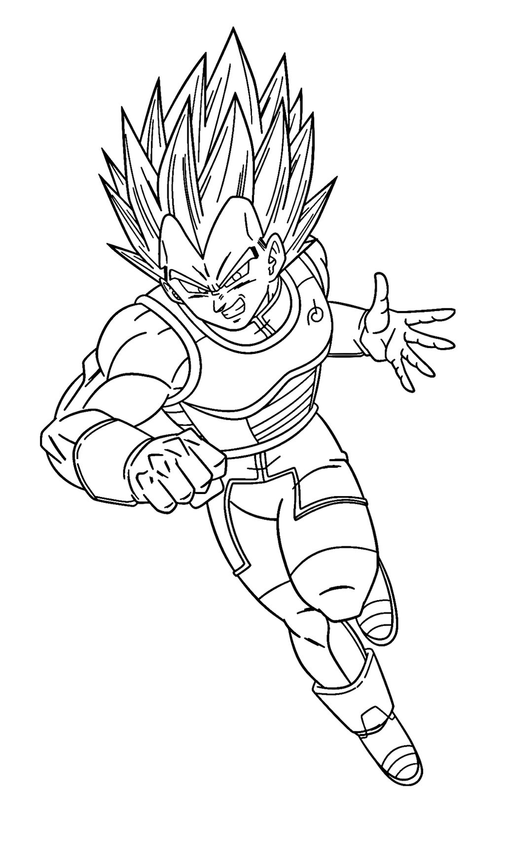 Super Saiyan Blue Vegeta Coloring Page by sanorace on DeviantArt
