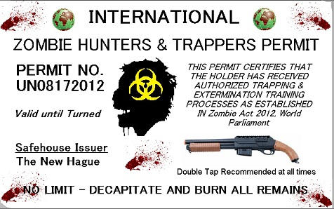 Zombie Hunters Permit-generic