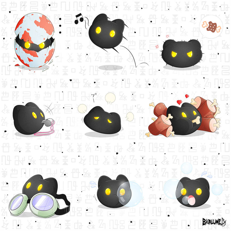 9 shades of Botamon! by Barlu on DeviantArt