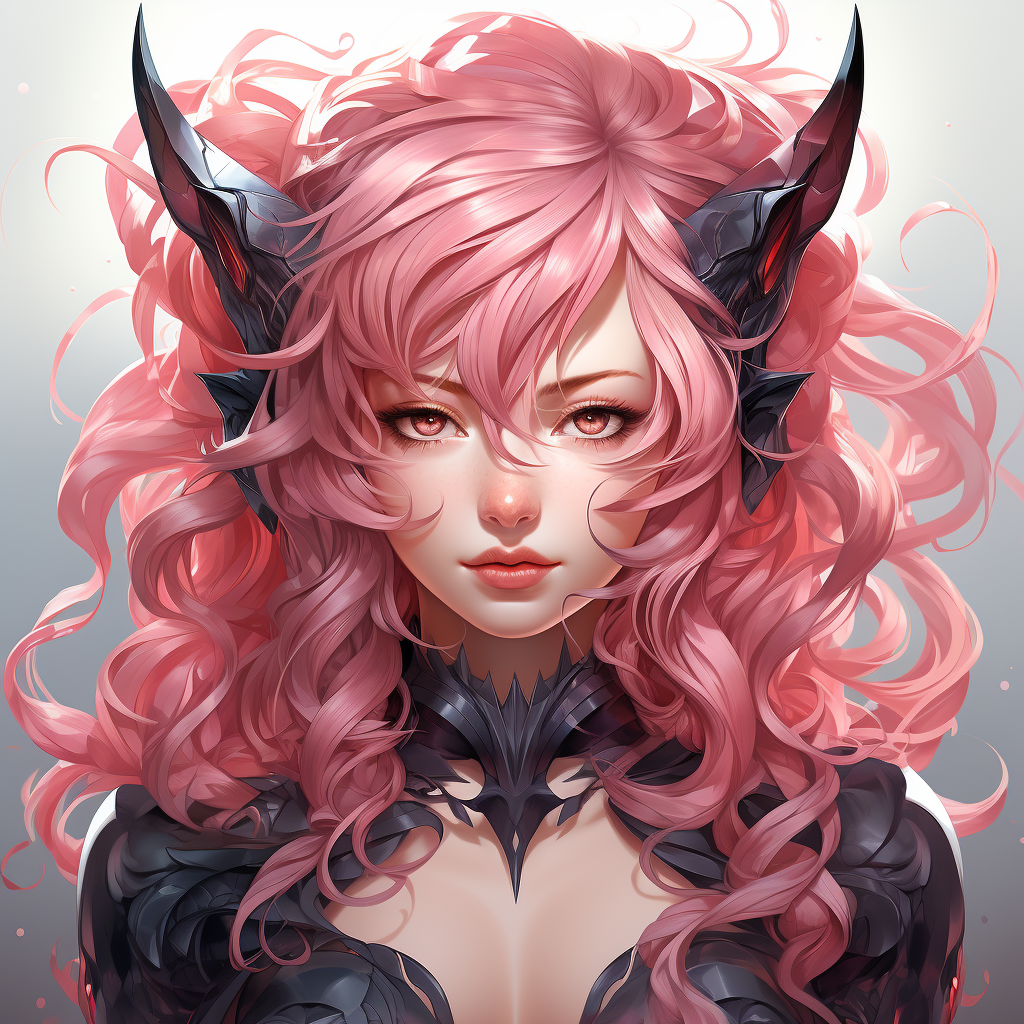 Hellssweetkiss Pink Hair Anime Girl White Backgrou by retrocide on