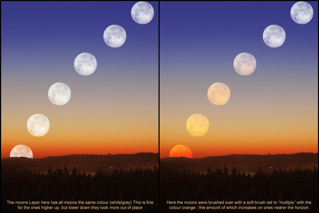 Colour Shifts on Moon Relative to Horizon by Chromattix Colour Shifts on Moon Relative to Horizon by Chromattix