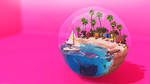 Beach Ball - Hot Pink by Chromattix