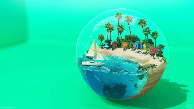 Beach Ball - Cool Aqua