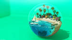 Beach Ball - Cool Aqua by Chromattix