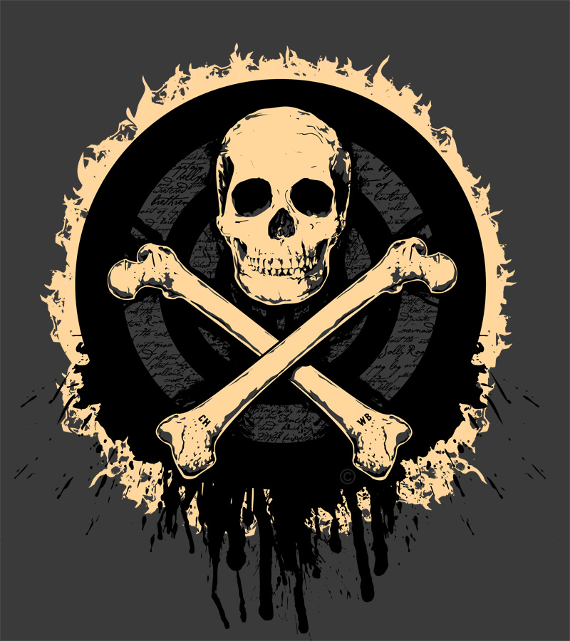 Skull and bones Threadless tee submission