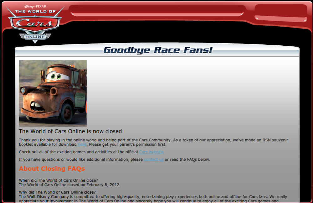Disney pixar the world of hot sale cars online