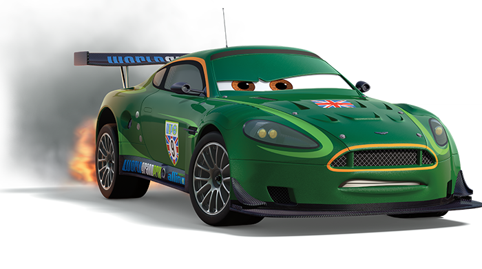 Cars Nigel Gearsley with flames stock art by LittleBigPlanet1234