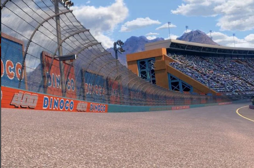 Cars Movie Raceway Cars: Dinoco 400 speedway stock background by LittleBigPlanet1234 on ...