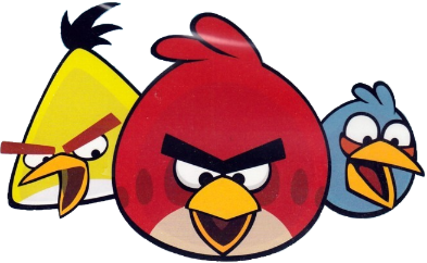 Angry Birds Transparent: Red, The Blues, and Chuck