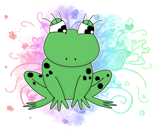 Chibi Kawaii Cute Frog Drawing - Preorder Wallpaper