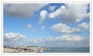 Blue sky over Lisbon