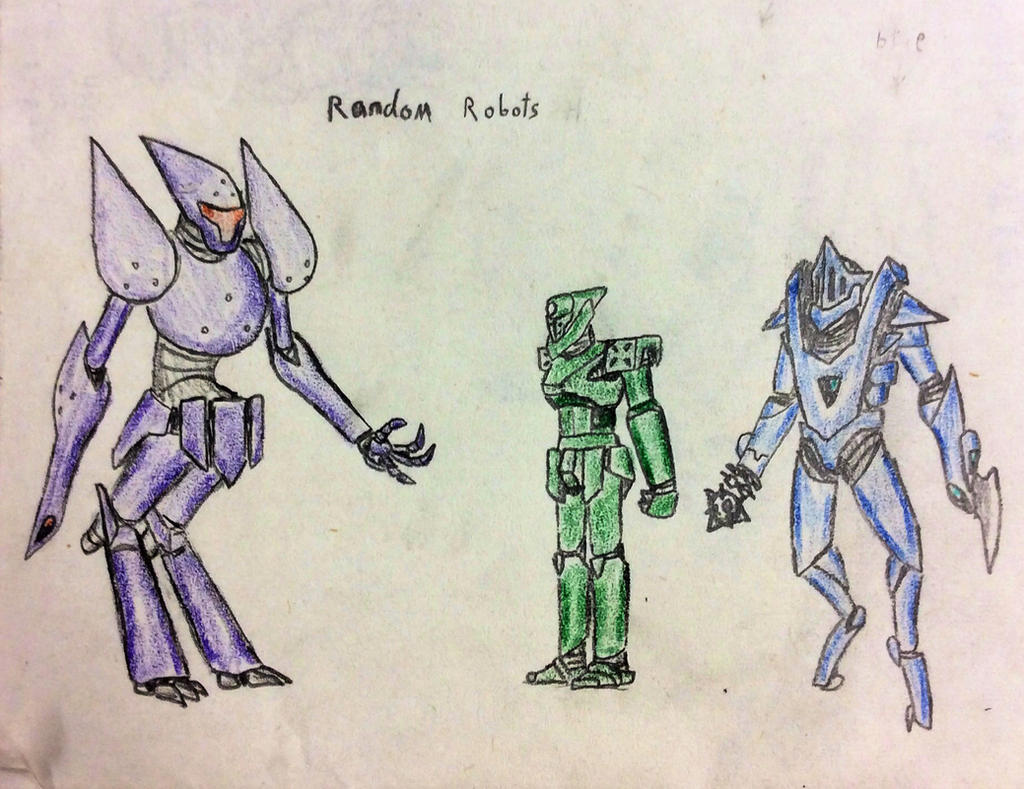 Random robots colored by JUSTinnator4 on DeviantArt