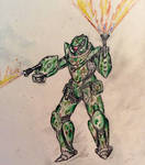 Burn Bot (green camo) by JUSTinnator4