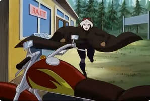 X-Men Evolution: Rogue und Logan on a Bike