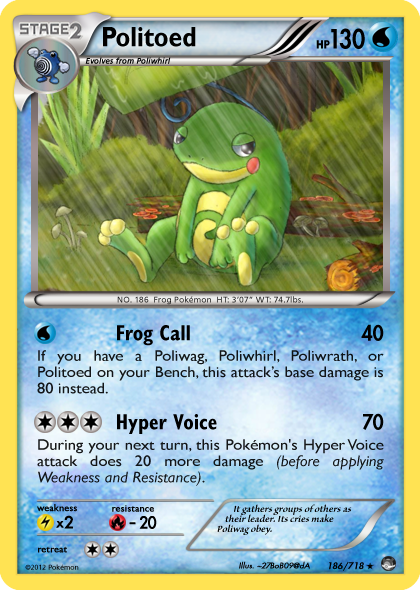 Thealpharanger Fake Cards 186 718 Politoed By Thealpharanger On Deviantart