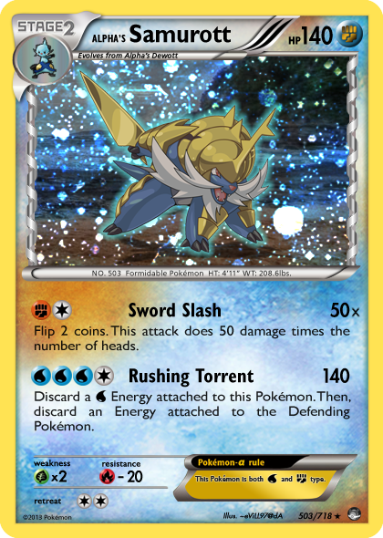 TheAlphaRanger Fake Cards: Alpha's Samurott