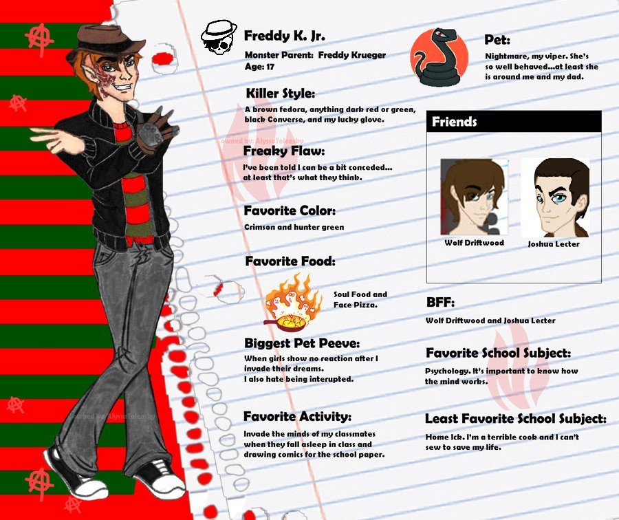 Freddy K. Jr. Monster Profile