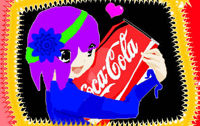 Raven holding coke