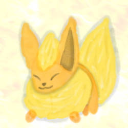 Fluffy Little Flareon by umbporeon