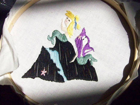 Mary Blair Mermaid embroidery