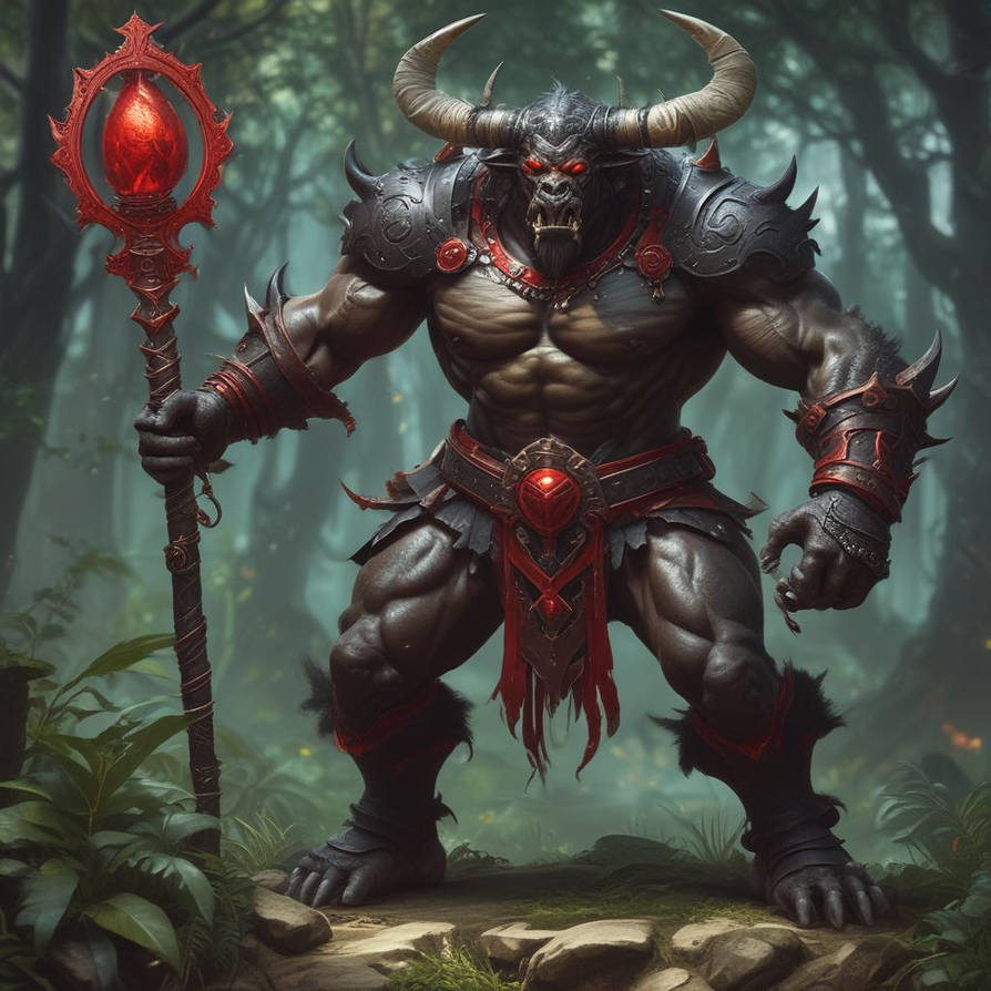 Jungle Minotaur Rage Mage by Zardanis on DeviantArt