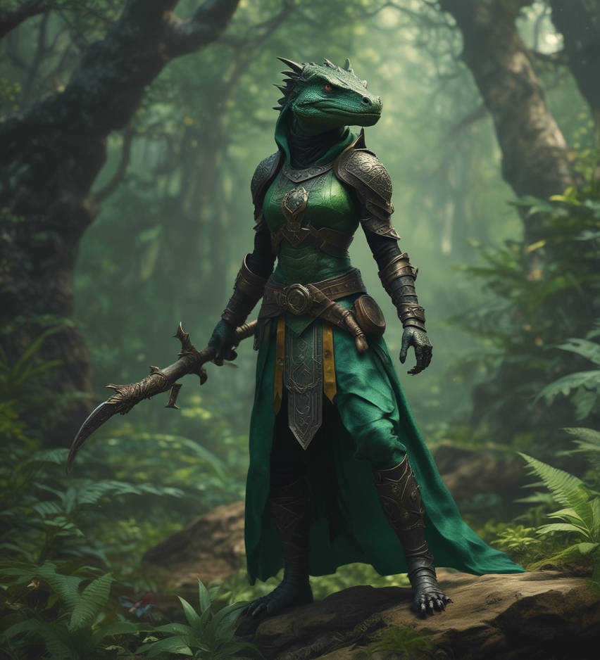 jungle Lizardfolk rogue ranger by Zardanis on DeviantArt