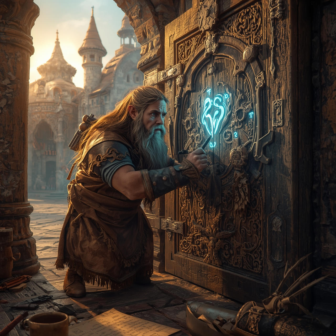 City Dwarf rune artificer in action by Zardanis on DeviantArt
