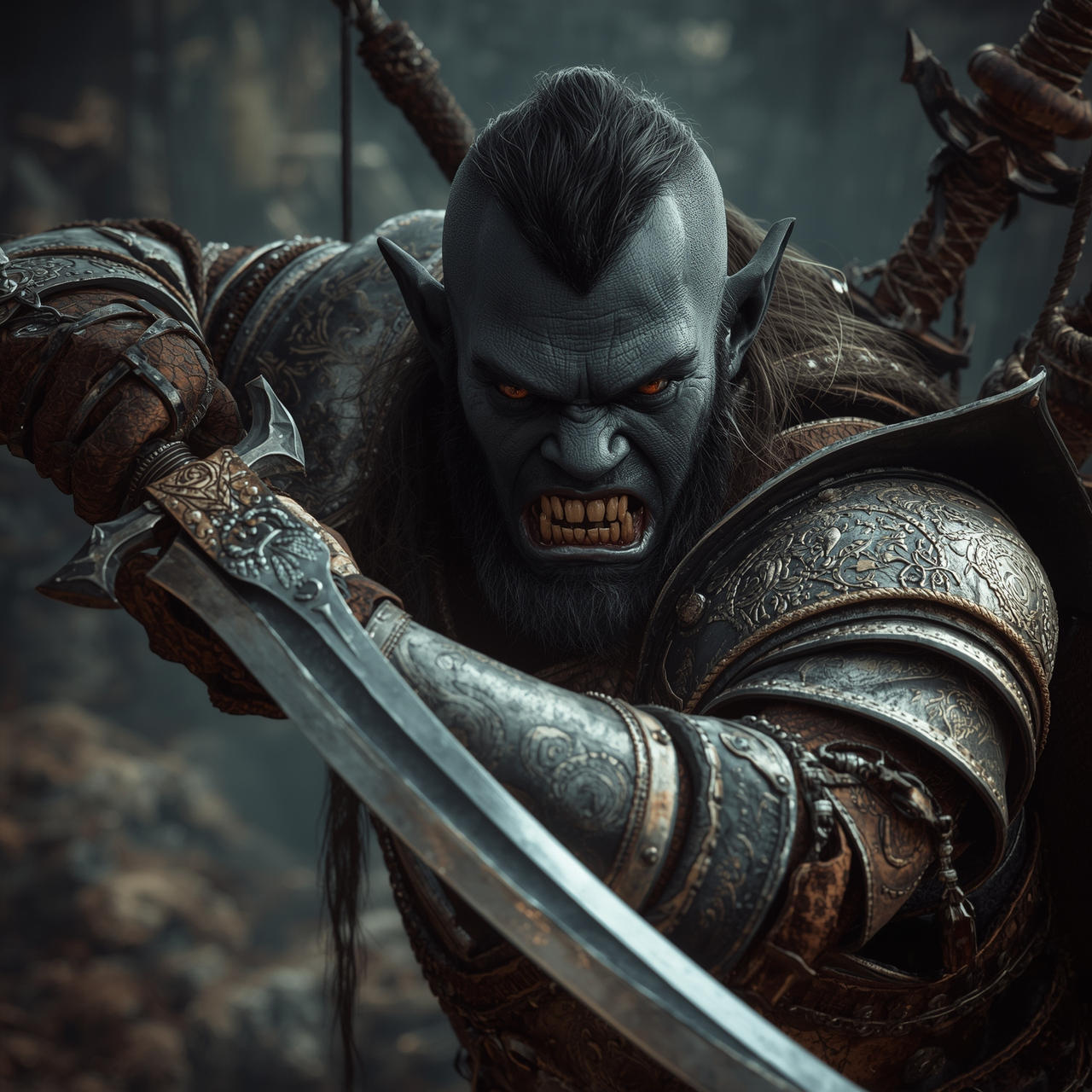 Black Orc ranger-warrior by Zardanis on DeviantArt