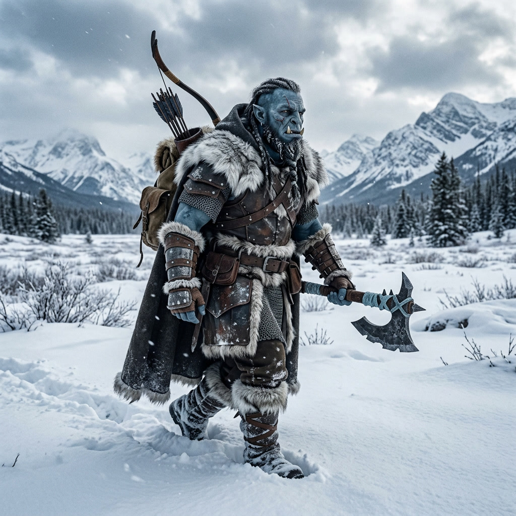 Snow Orc Ghajk ranger by Zardanis on DeviantArt