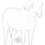 Horse Lineart One