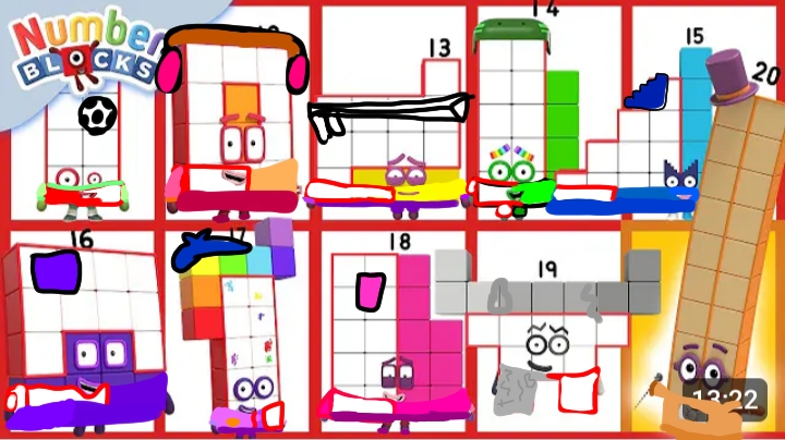 Numberblocks 449 Numberblocks 11-20 as Clothes by LucyBlueFive on DeviantArt