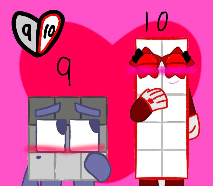 Numberblocks 9x10 (Valentines Day) by LucyBlueFive on DeviantArt