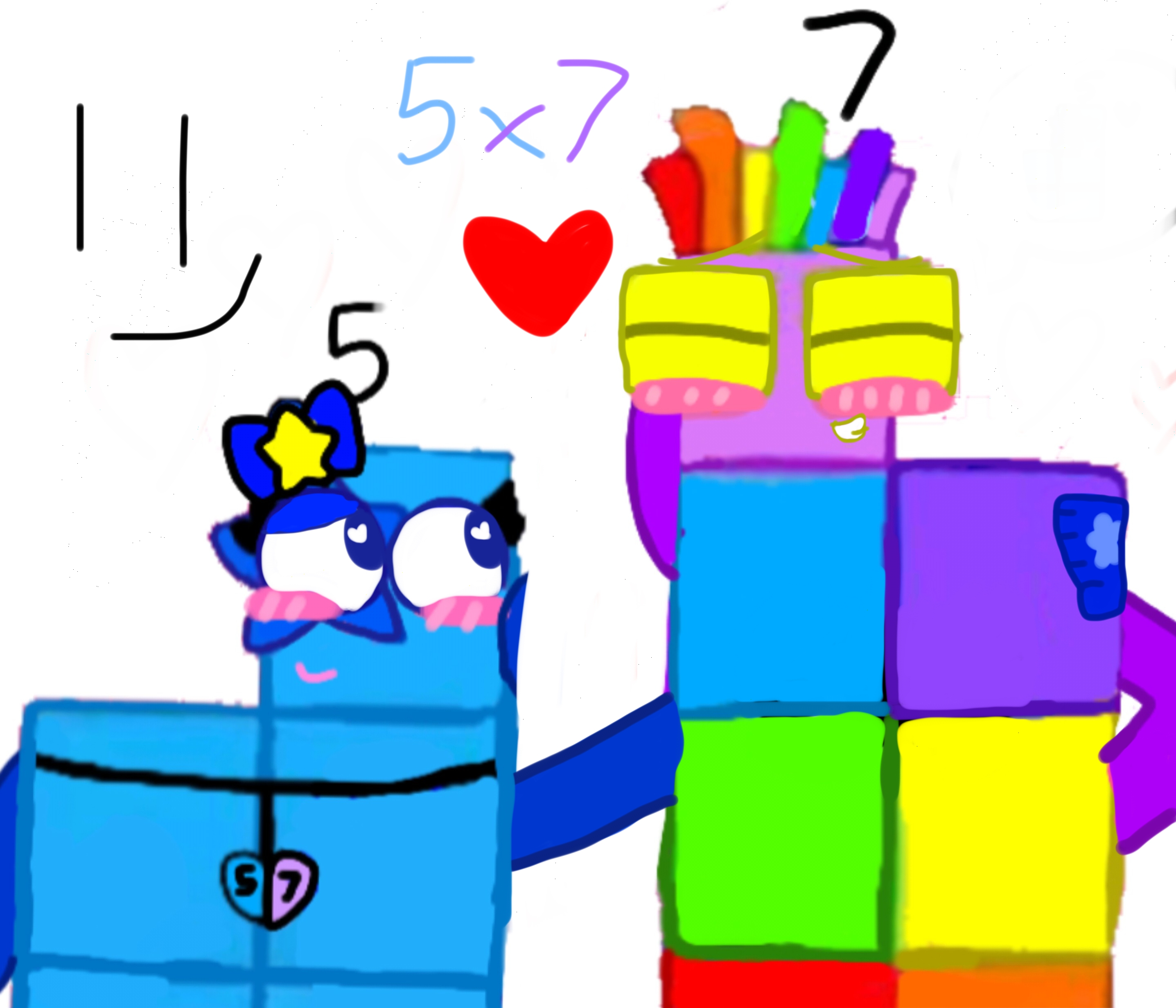 Numberblocks 449 Numberblocks 5x7 ^w^ by LucyBlueFive on DeviantArt