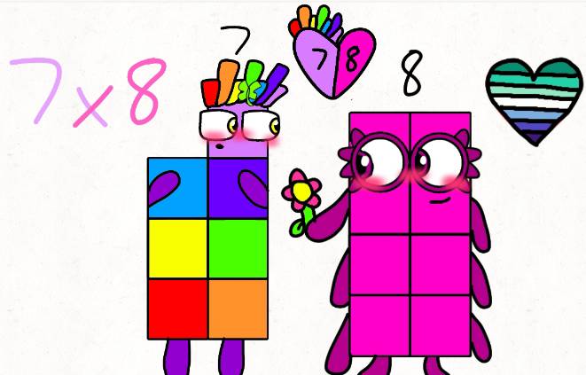 Numberblocks 449 Numberblocks 7x8 by LucyBlueFive on DeviantArt