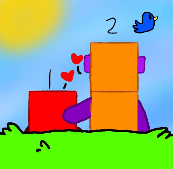 Numberblocks 449 Numberblocks 1 x 2 by LucyBlueFive on DeviantArt