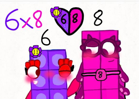 Numberblocks 449 Numberblocks 6x8 love ship by LucyBlueFive on DeviantArt