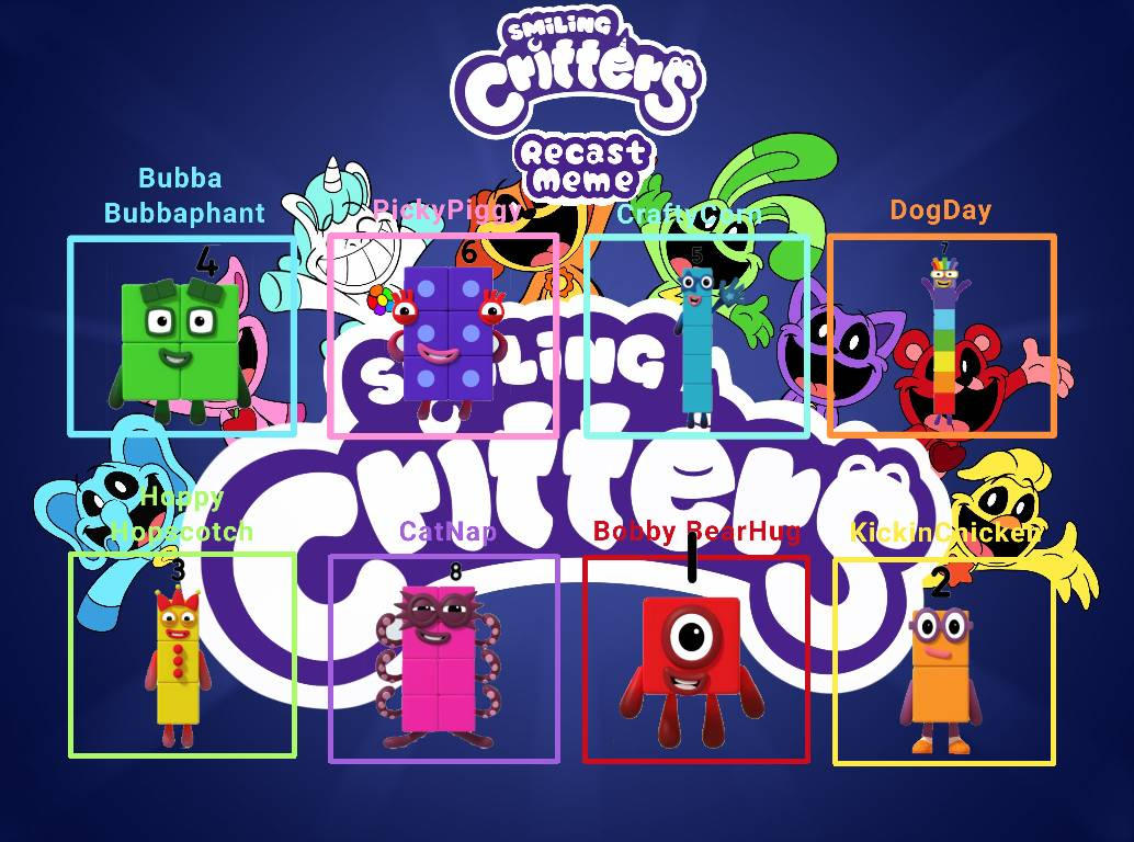 Numberblocks In Smiling Critters Cast Meme by LucyBlueFive on DeviantArt