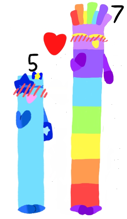 Numberblocks 449 Numberblocks 5 x 7 in dreamy style by LucyBlueFive on DeviantArt