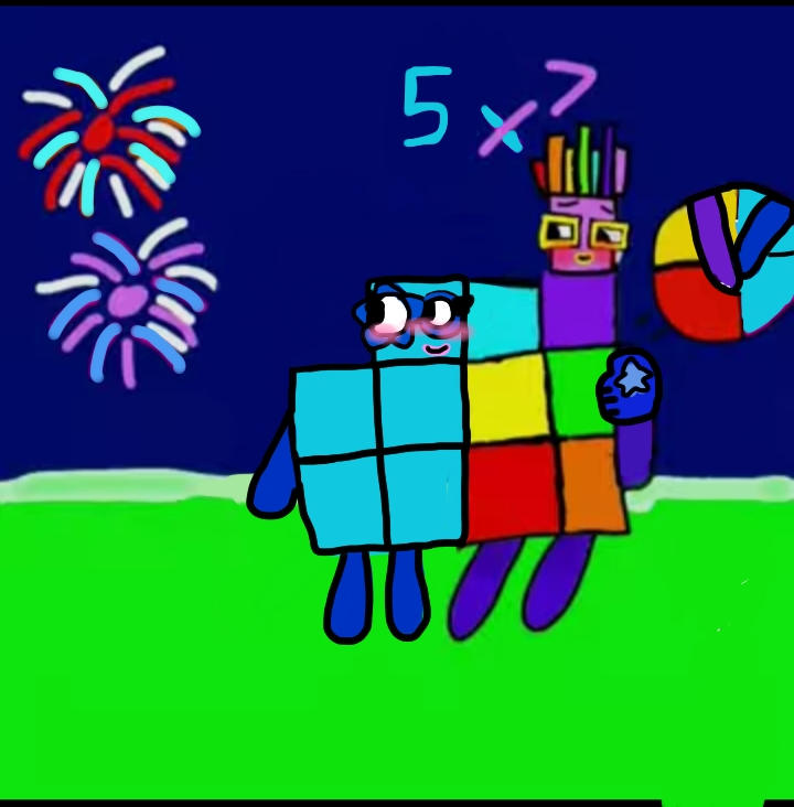 Numberblock 5 and 7 by LucyBlueFive on DeviantArt
