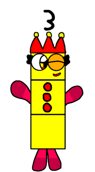 Number Block Negative Three Numberblock Three in PNG by LucyBlueFive on DeviantArt