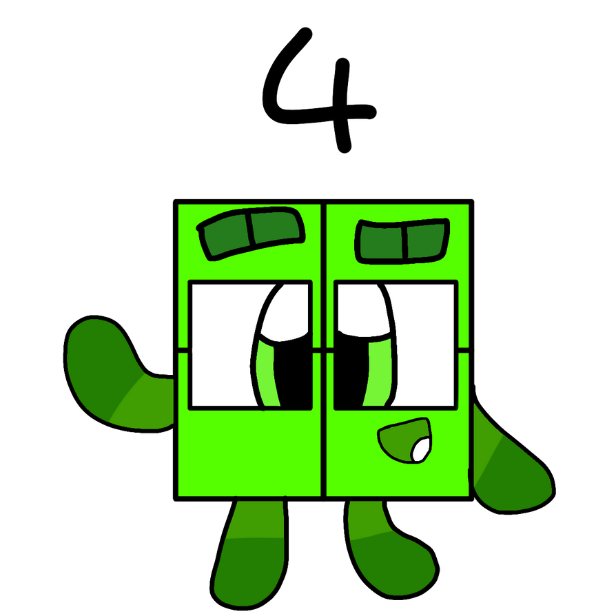 Numberblock four in PNG by LucyBlueFive on DeviantArt