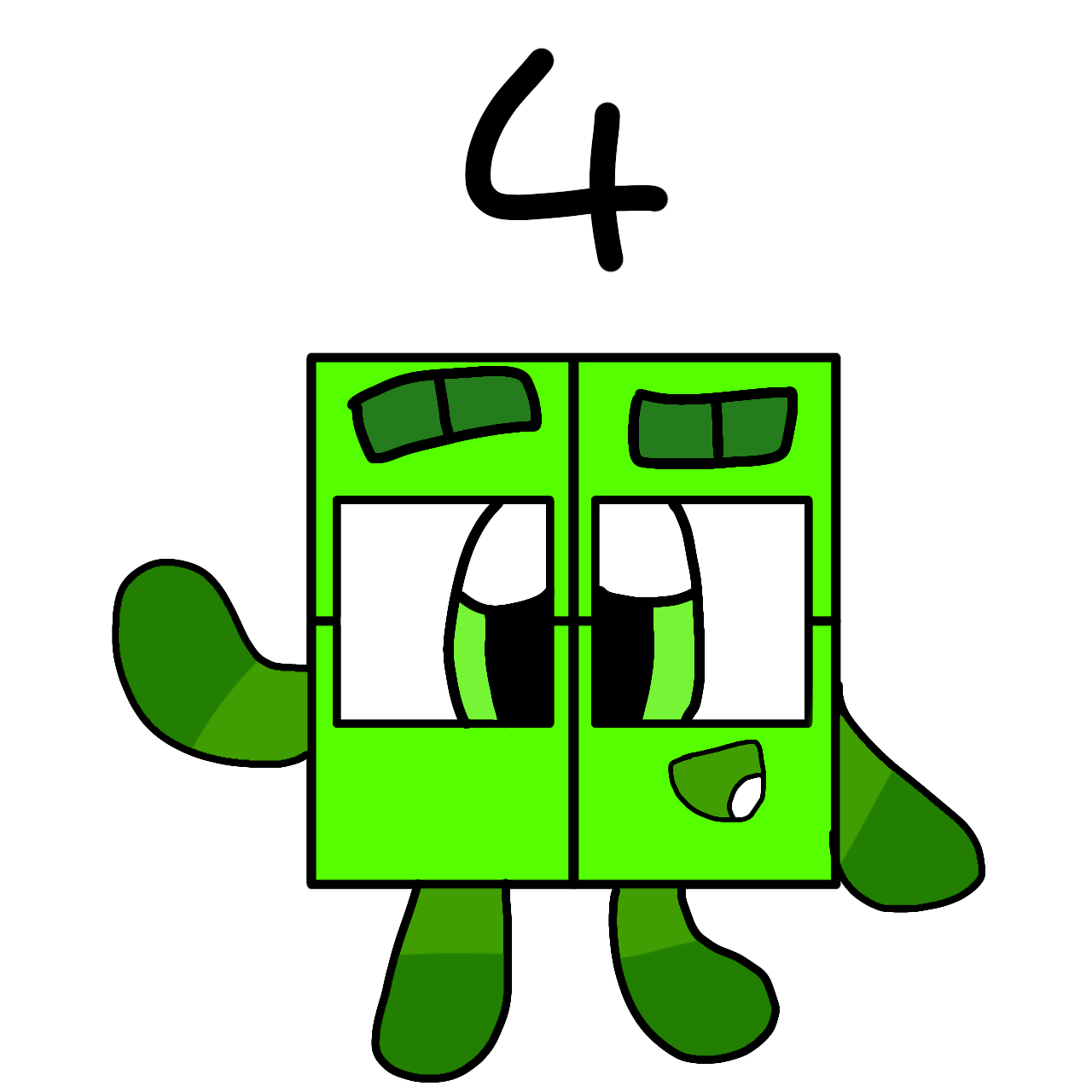 Numberblock 4 Blocks Numberblock four in PNG by LucyBlueFive on DeviantArt