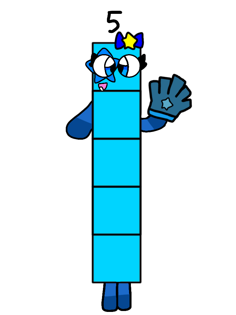 Numberblock Five in PNG by LucyBlueFive on DeviantArt