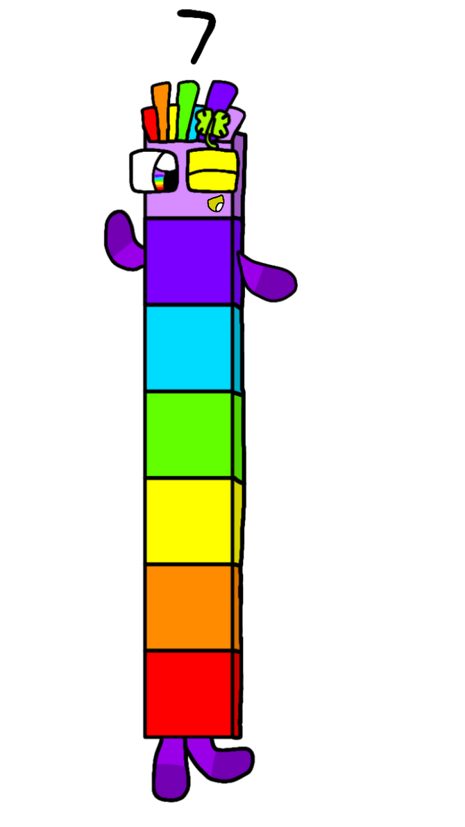 Numberblock Seven in PNG by LucyBlueFive on DeviantArt