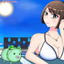 Art 288 Saeko Relaxing At The Pool