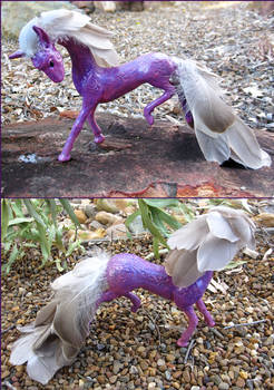 Feathered Fantasy Horse Sculpture FOR SALE