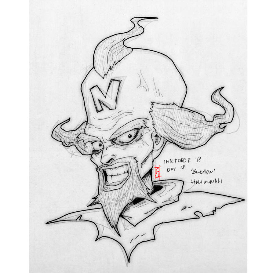 Cortex Crash Drawing Dr. Neo Cortex Crash Bandicoot Inktober by Halimunali on DeviantArt