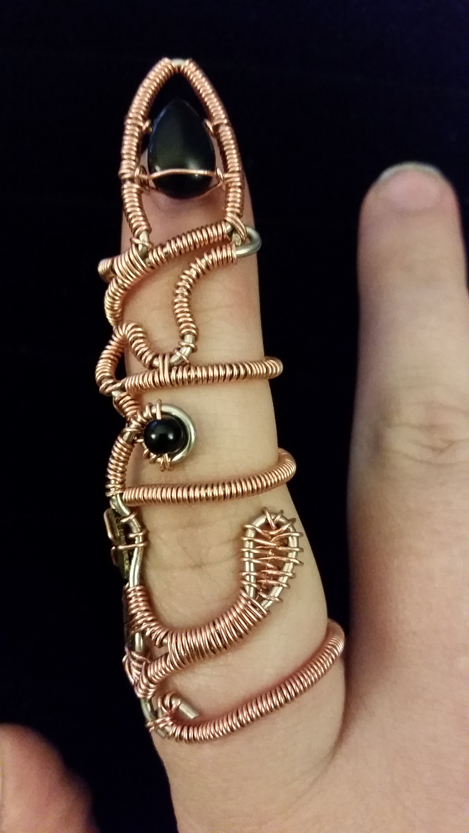 Steampunk full finger ring