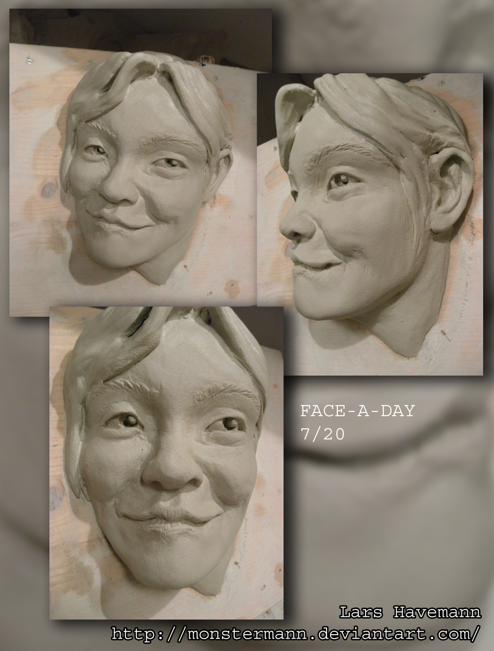 FACE-A-DAY 7/20 sculpture